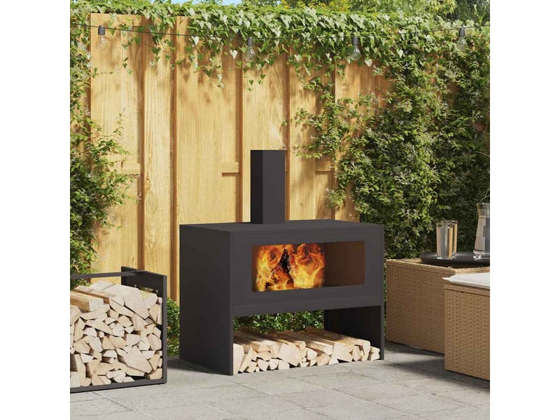  Brasero exterieur, foyer camping noir 80x50x96 cm acier laminé à froid  - Conforama B