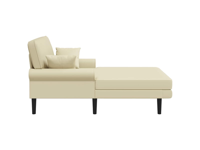  Chaise longue, chaise de salon crème simili cuir cf28547  - Conforama C