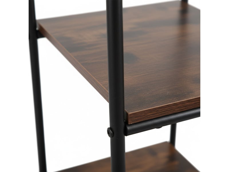  Porte-manteau avec 5 étagères pour couloir chambre 160 x 100 x 40 cm design moderne rangement optimisé en métal noir 13_0018672  - Conforama E