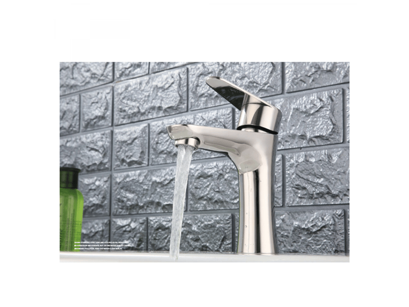  Robinet de lavabo, acier inoxydable 304, galvanoplastie polie, contrôle de l'eau chaude et froide, noyau de valve en céramique PB502378 - Conforama B