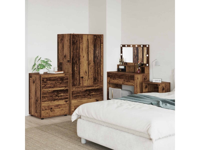  Armoire de rangement, commode de rangement 60 x 48 x 81 cm bois d'ingénierie shl8436  - Conforama B