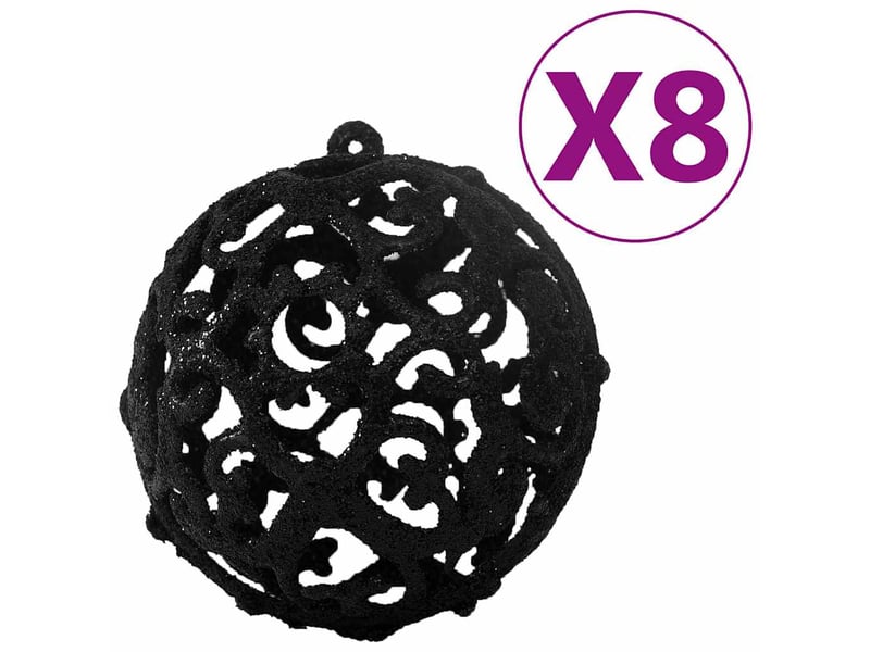  Ensemble de boules de noël 100 pcs noir  - Conforama D