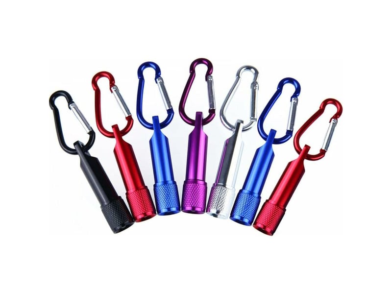 7 pièces mousqueton poche lampes, led mini poche lampes, poche porte clés lampe, mini led porte clés lampe, pour camping pêche et  - Conforama A