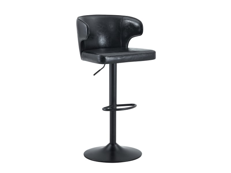 2 tabourets de bar réglables avec dossier - pivot à 360° - socle large, repose-pieds - moderne bar cuisine - Conforama A