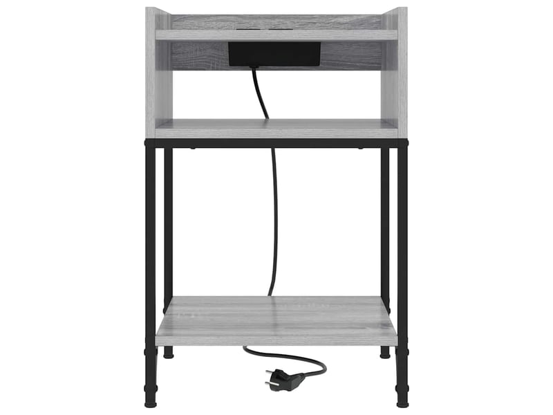 Table de chevet - cabinet de chevet - table de nuit 2 pièces gris sonoma 40 x 40 x 61 cm - Conforama E