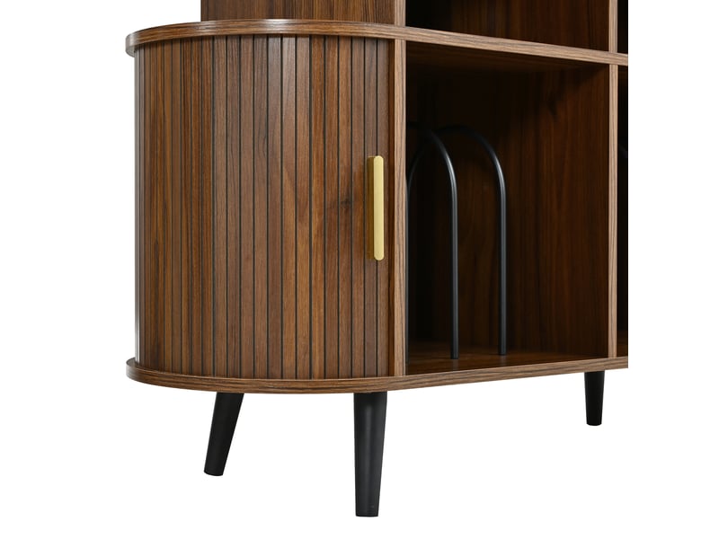  Buffet avec 2 portes et rangement 110x40x76 cm mdf finition noyer  - Conforama E