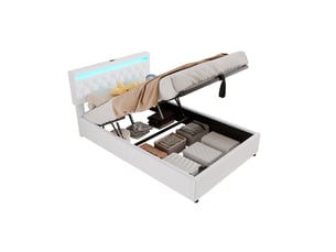 Lit coffre 140x200 cm    coloris blanc