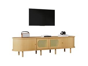 Meuble tv coloris naturel 180 cm <strong>MODENUIT </strong> <strong></strong>