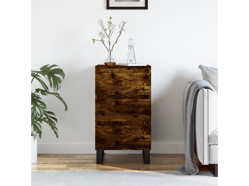  Buffet - bahut - meuble de rangement chêne fumé 40x35x70 cm bois d'ingénierie  - Conforama B