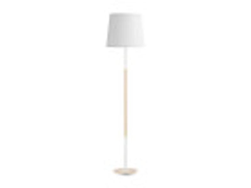 Fabrilamp alondra lampadaire textile blanc et hêtre, 1 x e27, h 168 cm, ø 40 cm 252541068 - Conforama B
