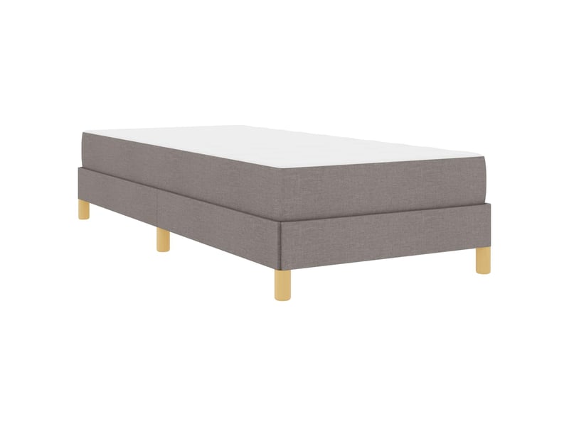  Lit simple- lit adulte -  lit à ressorts taupe 100 x 200 cm tissu  - Conforama C
