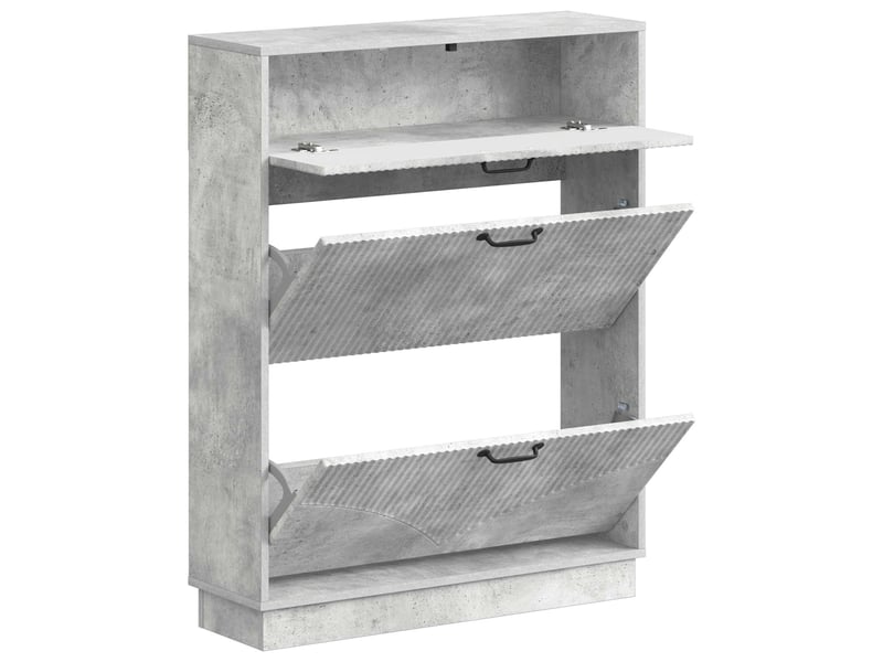  Meuble à chaussures, armoire à chaussures hoorn 78x24x100 cm bois d'ingénierie shl2920  - Conforama C