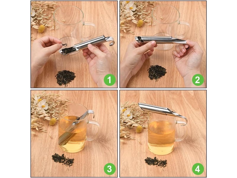  2pcs infuseurs acier inoxydable tube en acier inoxydable passoire à épices herbes filtre de thé et couvercle universel, filtre à thé pour théière, mug CSLZF-KAI0012419LZF - Conforama D