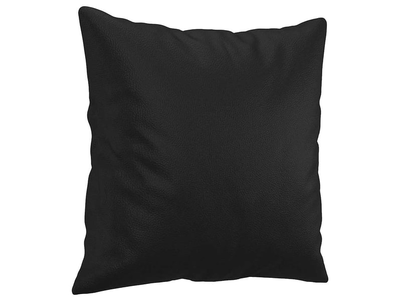 Lot de 2 coussins décoratifs noir 40x40 cm similicuir cf60879  - Conforama C