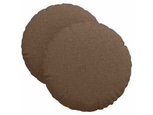 Lot de 2 coussins de siège, coussins décoratifs tissu marron ø40 x 13 cm cf59844