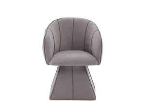 Fauteuil fixe pivotant  HAVRYA  Tissu gris vendu A l'unité