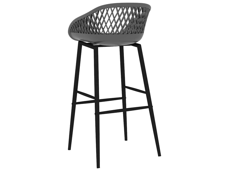  Lot de 4 chaises de bar, tabourets hauts gris cf29492  - Conforama E