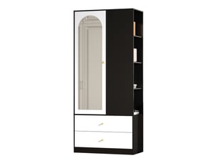 Armoire 1 porte(s) battante 2 tiroir(s) BIQZUYA coloris bicolore largeur 80 cm