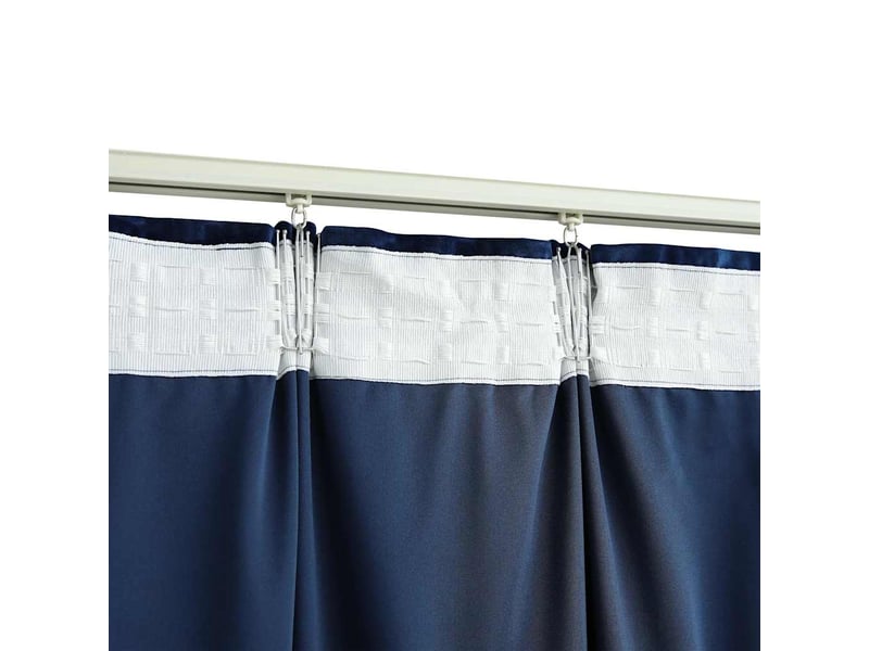  Lot de 2 rideaux occultants, rideaux black-out et crochet velours bleu foncé 140x225cm cf44927  - Conforama D