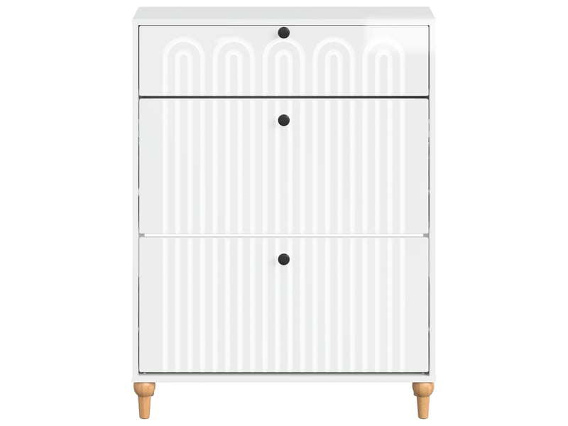  Meuble à chaussure, cabinet à chaussures alkmaar 78x24x103 cm bois d'ingénierie shl3659  - Conforama D