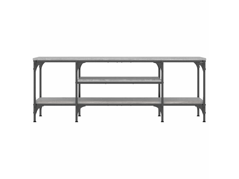  Meuble tv - banc tv - meuble de rangement sonoma gris 121x35x45 cm bois d'ingénierie et fer  - Conforama D