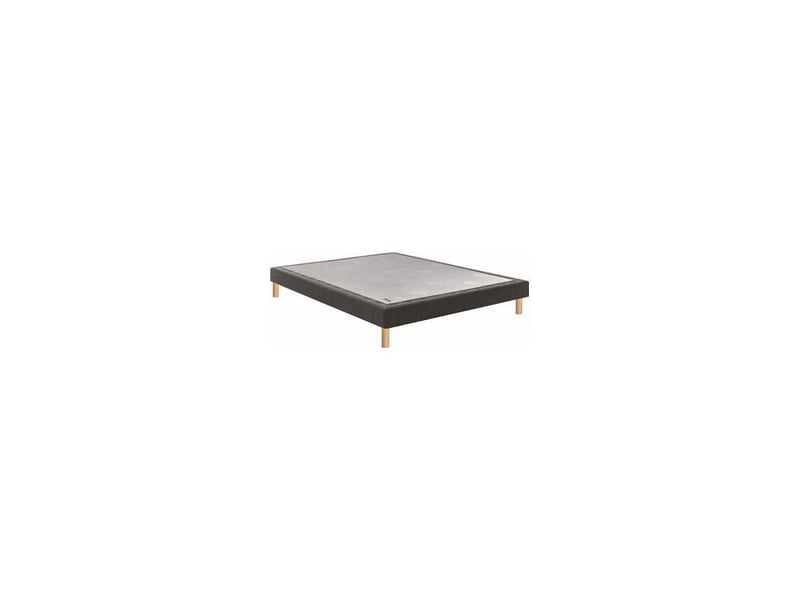  Sommier tapissier recouvert 120x200 cm gris fonce confort ferme 15 cm 7796099 - Conforama A
