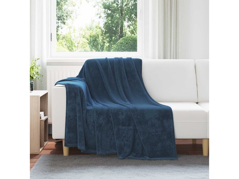 Plaid canapé bleu marine 150x200 cm 0.78 kg polaire  - Conforama B