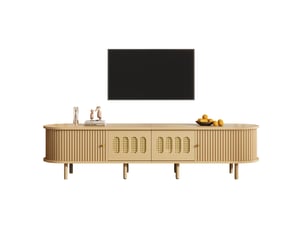 Meuble tv coloris naturel 180 cm <strong>ELVMI</strong> <strong></strong>
