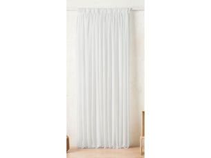 Voilage linette non-feu m1 300 x 240 cm à galon - 300x240cm - blanc