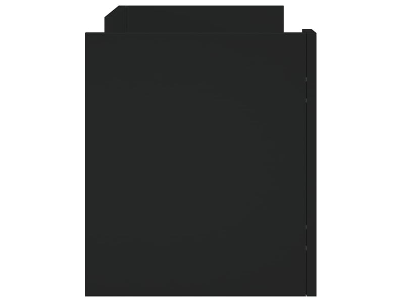  Meuble tv - banc tv - meuble de rangement noir 80x35x40 cm bois d’ingénierie  - Conforama E