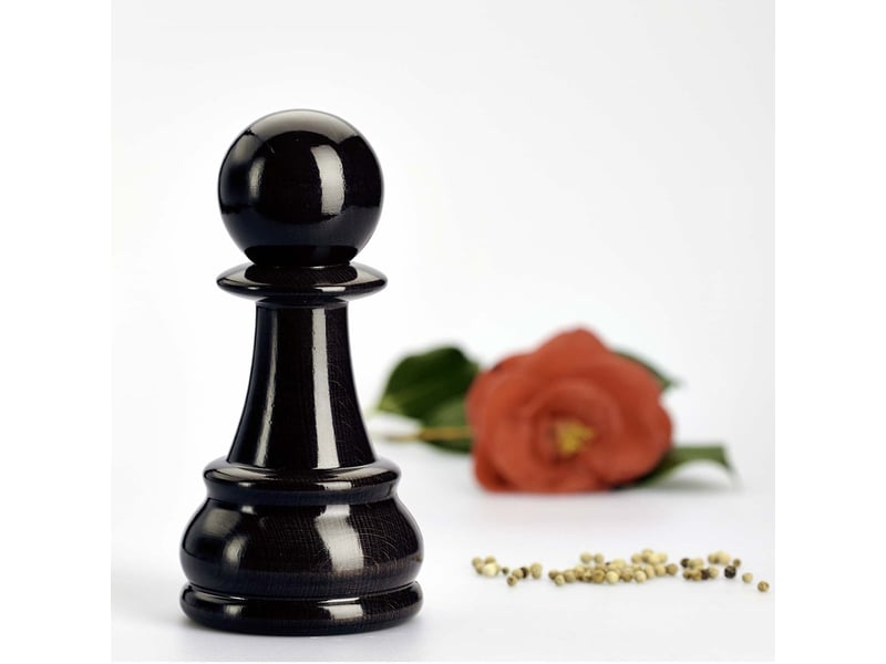 Moulin à épices de cuisine en hêtre laqué pedone - noir - Conforama C