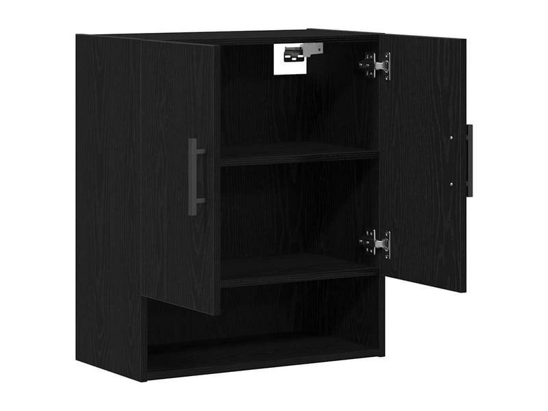 Meuble mural, rangement salon 60 x 31 x 70 cm bois d'ingénierie chêne noir shl3048 - Conforama E