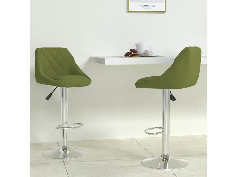  Lot de 2 tabouret de bar, chaise de bar vert clair velours shl72506  - Conforama B