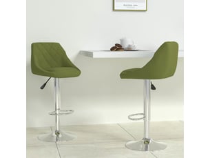 Lot de 2 tabouret de bar, chaise de bar vert clair velours shl72506