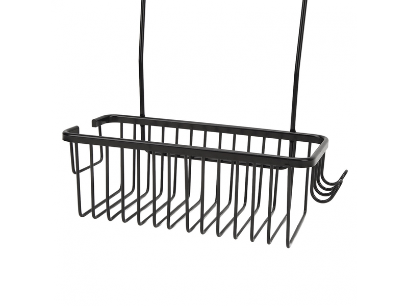  Étagère de rangement pour toilettes, panier de rangement en aluminium grande capacité, organiseur de salle de bain  - Conforama D