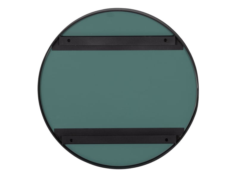 Miroir rond 50cm contour métal noir livoire  - Conforama D