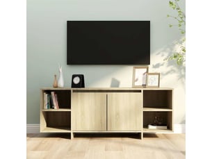 Meuble tv coloris beige 130 cm <strong></strong>  <strong></strong>