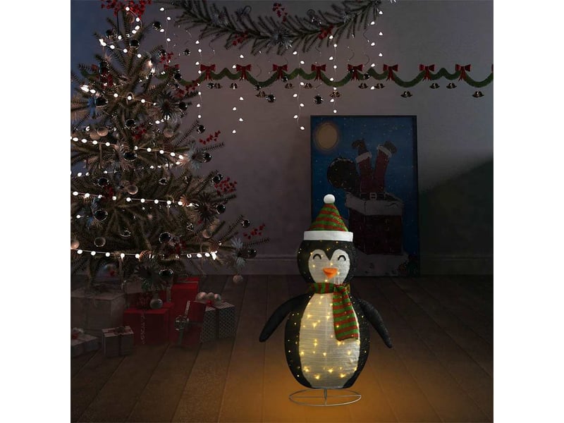  Décoration de noël pingouin à led tissu de luxe 60 cm  - Conforama C