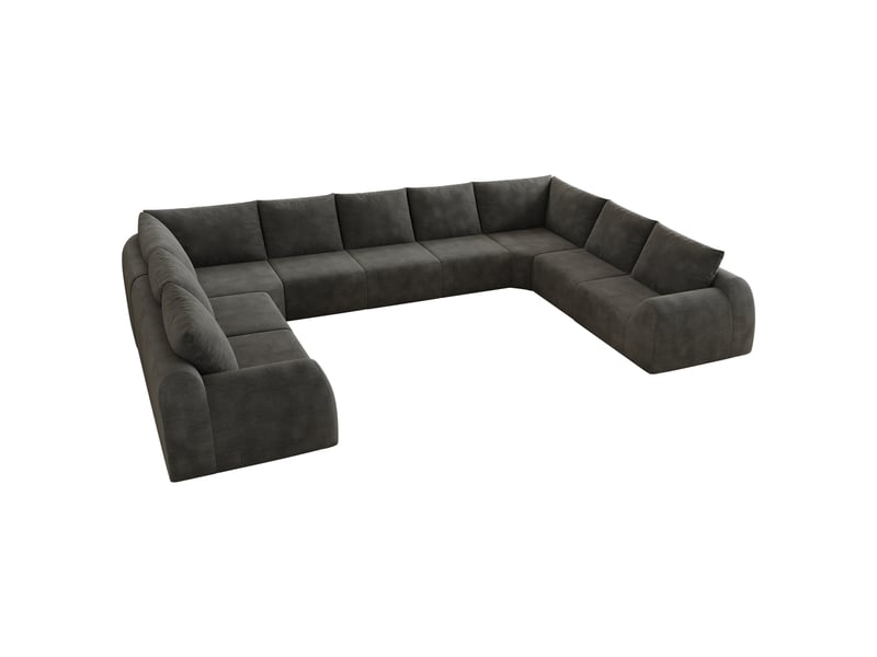 Canapé de salon, canapé pour séjour, gris foncé, sans montage, pour salon, chambre, adapté à l'espace de vie, appartement - Conforama B