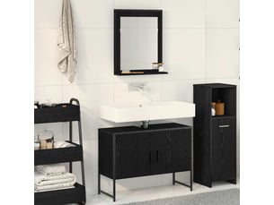 Ensemble de mobilier de salle de bain 2 pièces noir cf64239