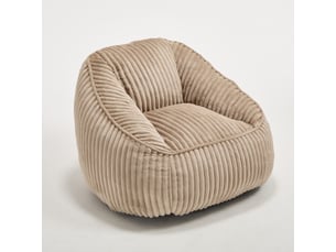 Fauteuil fixe MEULVA Velours côtelé marron vendu A l'unité