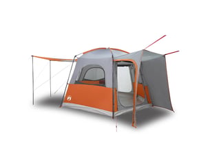 Tente voiture pour camping 4 personnes gris et orange imperméable shl77304