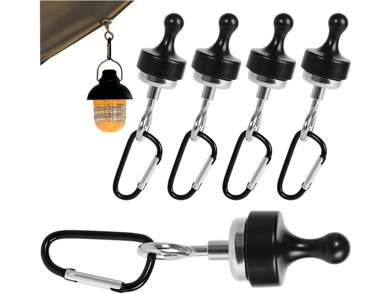  5 crochets magnétiques pour auvent, magnétiques polyvalents pour croisière - magnétiques robustes pour cuisine, garage, noir  - Conforama A