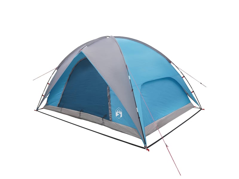  Tente de camping avec un abri imperméable 4 personne bleu shl34321  - Conforama D