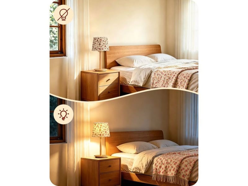  Lampe de chevet french bloom bois massif tissu floral 2700k e27 370618_AACPI14352_6_DROPFR - Conforama D