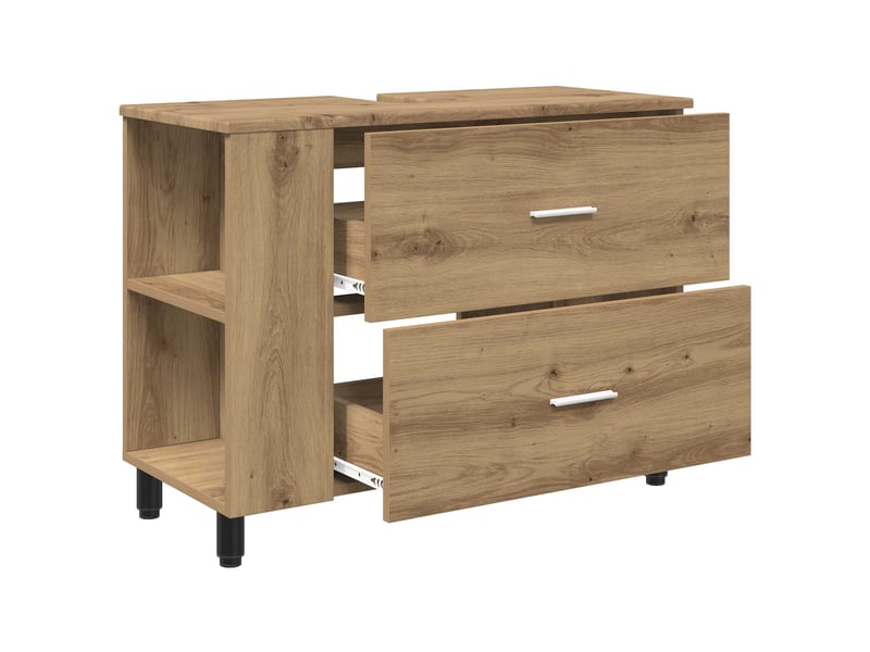  Unité de vanité de salle de bain, meuble de rangement chêne artisanal shl6829  - Conforama D