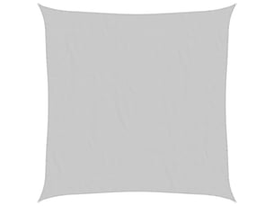 Voile d'ombrage - voile d'ombre - voile parasol gris clair 4x4 m 100% polyester oxford
