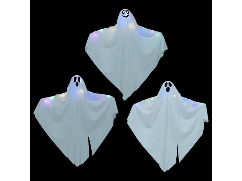 Fantôme suspendu halloween 3 pc blanc 52 x 62 cm polyester cf61923 - Conforama D