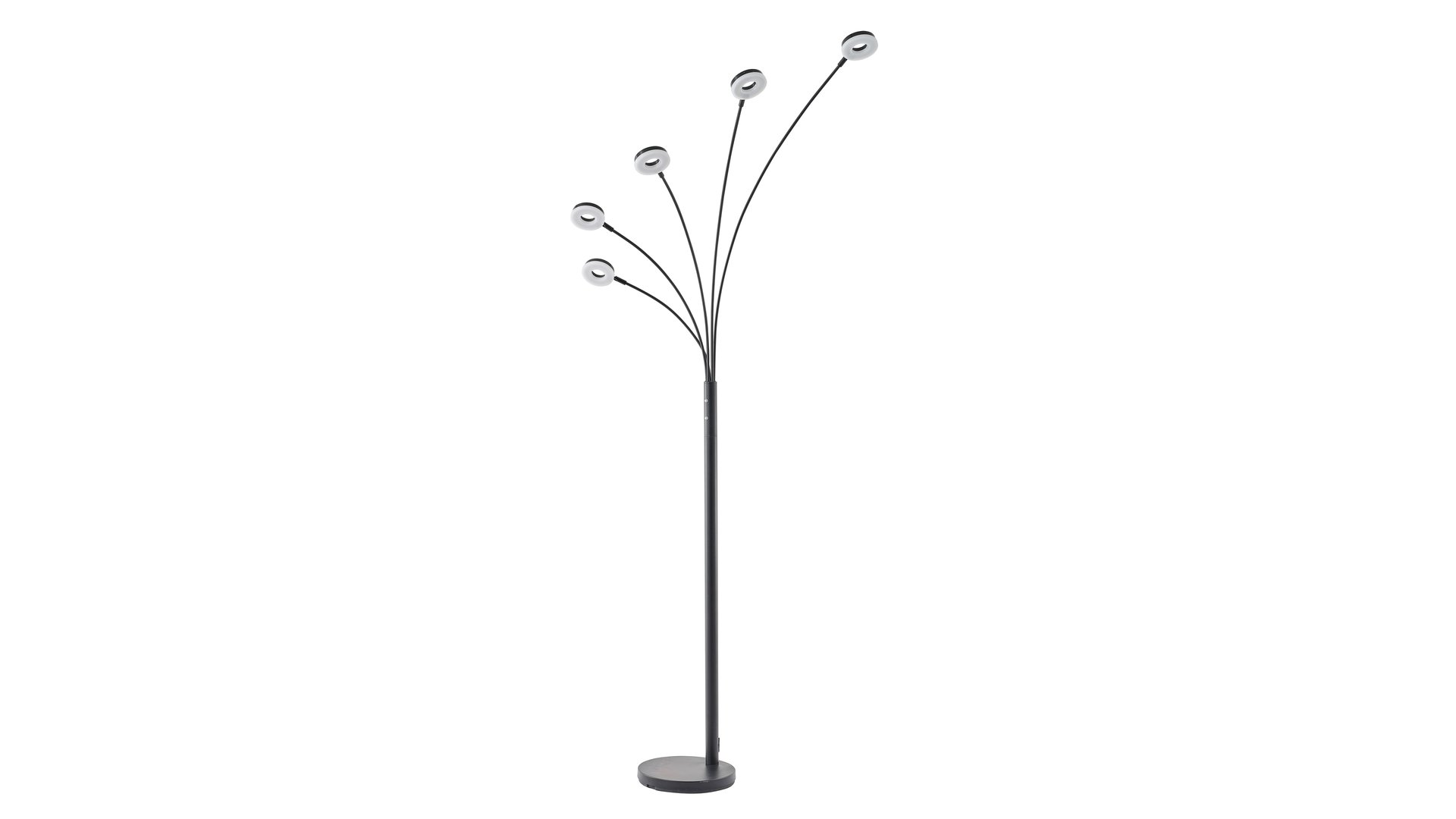 Lampadaire Métal 210 cm noir ROUND noir 190 Conforama