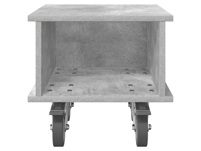  Meuble tv - banc tv - meuble de rangement 37 x 35 x 35 cm gris béton bois d'ingénierie  - Conforama E